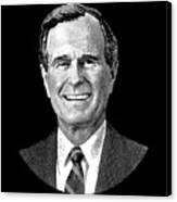 President George H. W. Bush Graphic Canvas Print