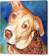 Pretty Please, Dog Portrait, Dog Painting, Dog Print, Dog Art Canvas Print