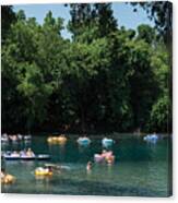 Prince Solms Park On The Comal River In New Braunfels Canvas Print