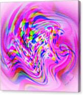 Psychedelic Swirls On Lollypop Pink Canvas Print