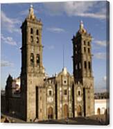 Puebla Cathedral Horizontal Mexico Canvas Print