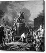 Pulling Down The Statue Of George Iii Canvas Print