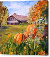 Pumpkins In The Fall. Canvas Print