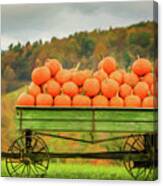 Pumpkins On A Wagon Canvas Print