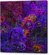 Purple Bubbles Painting Canvas Print