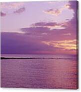 Purple Sunset At Kapalua Beach Canvas Print