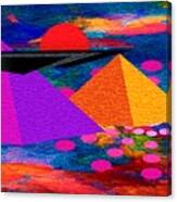 Pyramid Sun Rayon Canvas Print