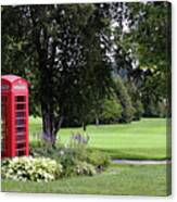 Quaint Cell Phone Booth Canvas Print