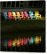 Rainbow Chairs Canvas Print