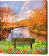 Rainbow Dreams In Soft Watercolors Canvas Print