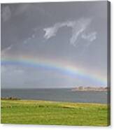 Rainbow, Island Of Iona, Scotland Canvas Print