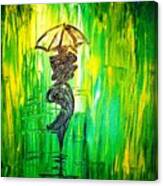 Rainning Green Canvas Print