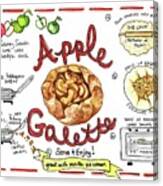 Recipe- Apple Galette Canvas Print