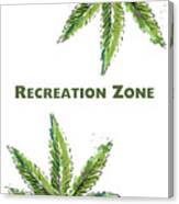Recreation Zone Sign- Art By Linda Woods Canvas Print