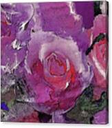 Red And Violet Roses Canvas Print