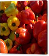 Red And Yellow Peppers Canvas Print