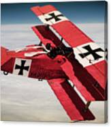 Red Baron Panorama - Lord Of The Skies - Lomo Version Canvas Print