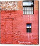 Red Brick Wall Downtown Hayward California Canvas Print