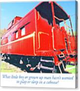 Red Caboose Railroad Car Canvas Print