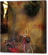 Red Crown Bicycle Canvas Print