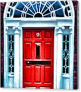 Red Dublin Door Canvas Print