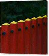 Red Fence Canvas Print