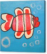 Red Fish, Painting Canvas Print