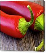 Red Jalapeno Peppers Canvas Print