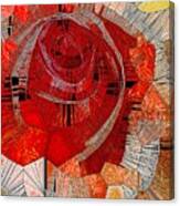 Red Rose Stained Glass Canvas Print