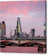 Red Sky Over London Canvas Print