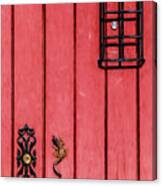 Red Speakeasy Door Canvas Print