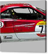 Red Sports Racer Art Canvas Print