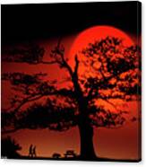 Red Sun Rising Canvas Print