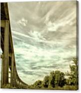 Reedy Point Bridge Against Sky Abstract Rural Landscape Photograph Canvas Print