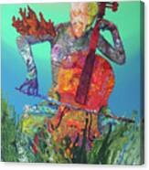 Reef Music - Cellist Canvas Print