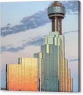 Reflecting On Reunion Tower Canvas Print