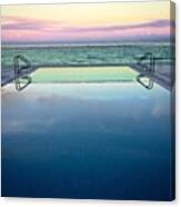 Reflection On Swimming Pool, Sunny Canvas Print