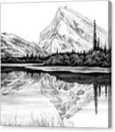 Reflections - Mountain Landscape Print Canvas Print