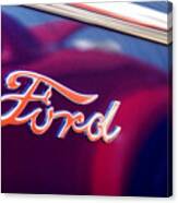 Reflections In An Old Ford Automobile Canvas Print