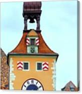 Regensburg Clock Tower Canvas Print