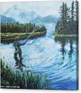 Relaxing @ Fly Fishing Canvas Print