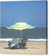 Relaxing On The Chesapeake Bay Va Beach Canvas Print