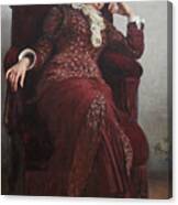 Rest. Portrait Of Vera Repina, The Artist's Wife. Canvas Print