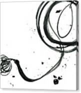 Resurface - Revolving Life Collection - Modern Abstract Black Ink Artwork Canvas Print