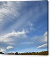 Reticular Clouds Sweep Over Denver Foothills Canvas Print