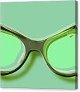 Retro Glasses Funky Pop Mint Green Canvas Print