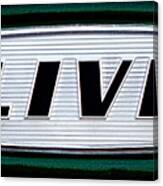 Retro Oliver Tractor Nameplate Canvas Print