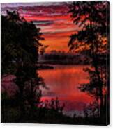 Rhinelander Flowage Sunrise Reflection Canvas Print