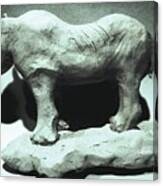 Rhino Sculpture Canvas Print