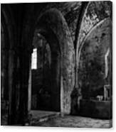 Rioseco Abandoned Abbey Chapels Bw Canvas Print